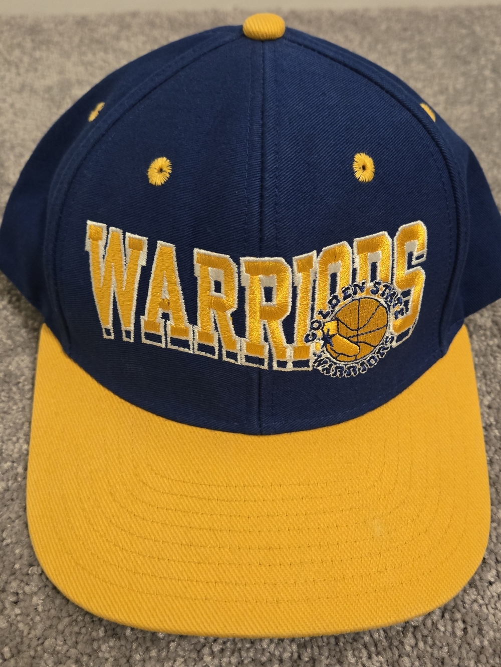 Vintage Retro Style Adidas Golden State Warriors Snapback Hat 🏀💙💛